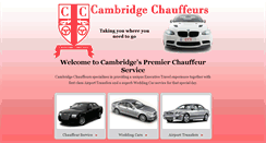 Desktop Screenshot of cambridgechauffeurs.co.uk